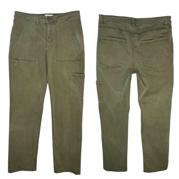 H&M Olive Green Twill Utility Pants Sz.8 - Picture 1 of 9